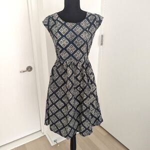 Ethical fair trade 100% cotton patterned dress